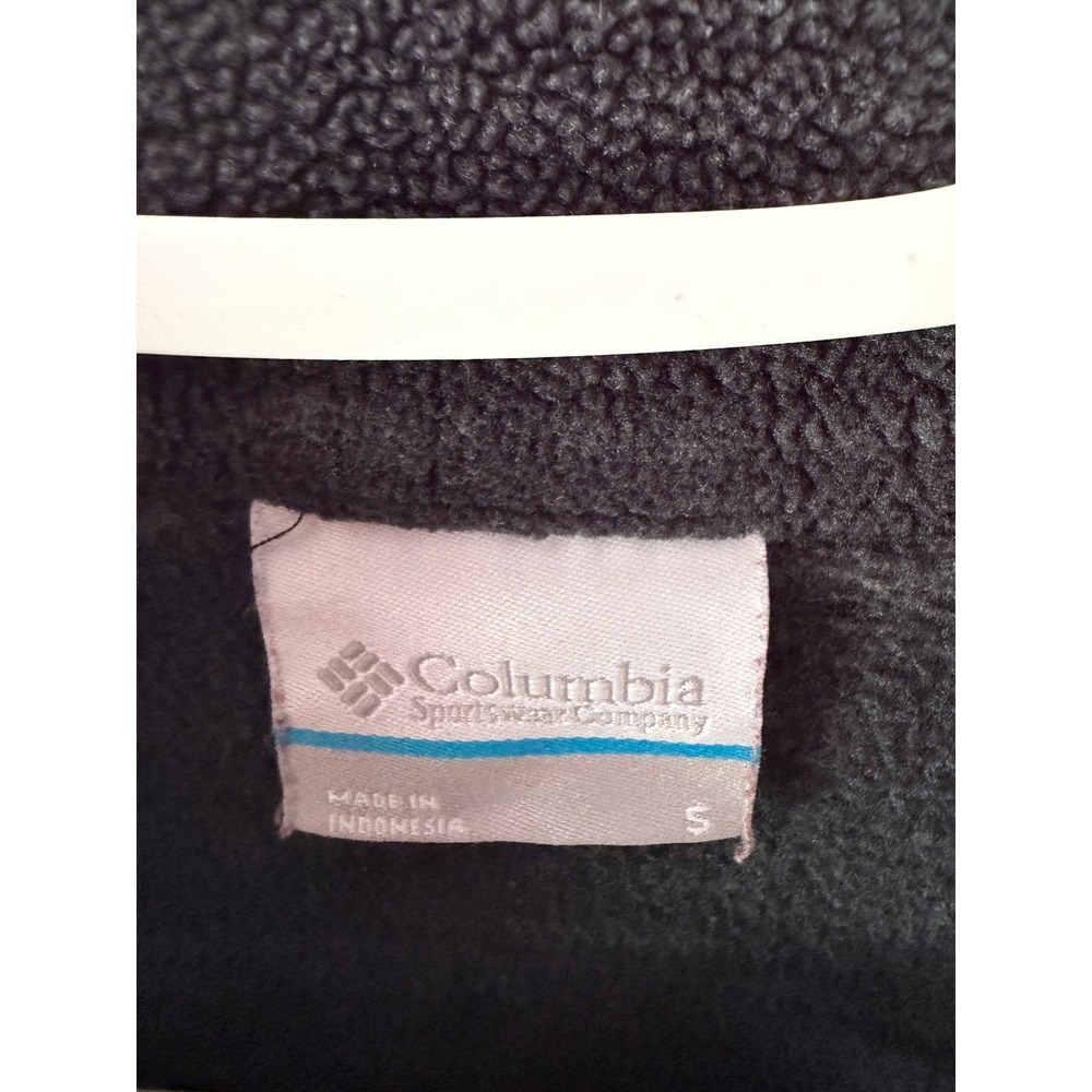 Columbia Womens Full Zip Fleece Jacket Charcoal Grey Space Dye Mock Neck Small